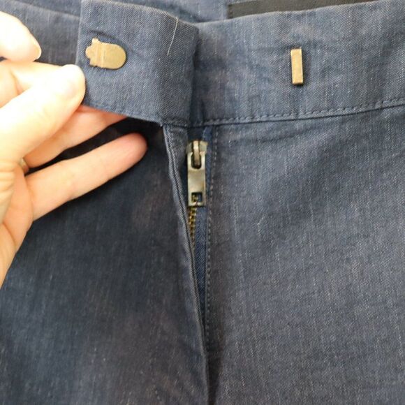 New Who What Wear Denim Wide Leg High Waist Culottes Capri Pants [size 2] - Picture 6 of 10